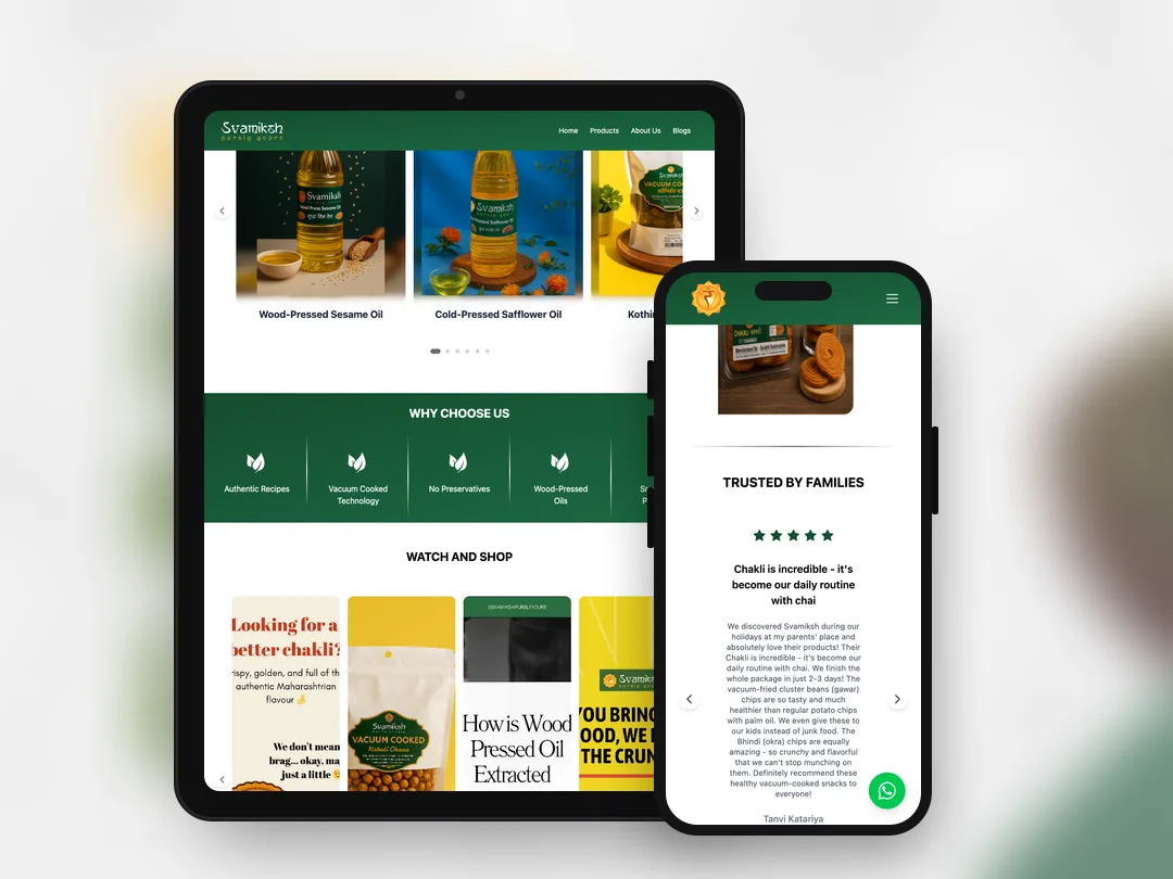 Why Choose Us on tablet, reviews on mobile
